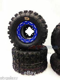 DWT G3 Beadlock Rims GBC XC Master Tires Front/Rear XC Kit Yamaha Banshee YFZ450