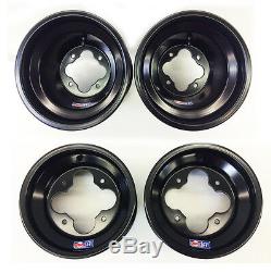 Dwt Black A5 10 4+1 Front 9 Rear Wheels Rims Yamaha Yfz450 Banshee Raptor 700