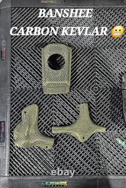 Especial Yamaha Banshee Gas Tank Cover + Frame Guard Carbon Fiber Ke vlar set