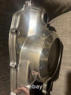 Freshly polished Yamaha Banshee Clutch Cover 1987-2006 mirror chrome shine