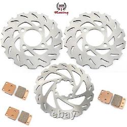 Front Rear Racing Brake Disc Rotors & Pads for Yamaha Banshee 350 YFZ350 90-06