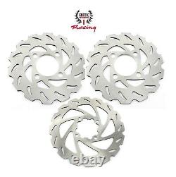 Front Rear Racing Brake Disc Rotors & Pads for Yamaha Banshee 350 YFZ350 90-06