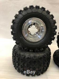 Gbc XC Master Tires Dwt A5 Polished Rims Front/rear Yamaha Yfz450 Banshee Raptor