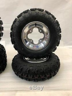 Gbc XC Master Tires Dwt A5 Polished Rims Front/rear Yamaha Yfz450 Banshee Raptor