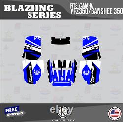 Graphics Kit for YAMAHA Banshee 350 Graphics Kit 16 MIL Blazing Blue