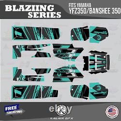 Graphics Kit for YAMAHA Banshee 350 Graphics Kit 16 MIL Blazing Teal