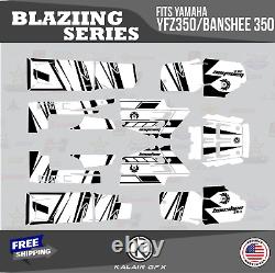 Graphics Kit for YAMAHA Banshee 350 Graphics Kit 16 MIL Blazing White