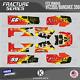 Graphics Kit For Yamaha Banshee 350 Graphics Kit 16 Mil Fracture Red Yellow