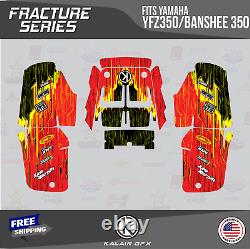 Graphics Kit for YAMAHA Banshee 350 Graphics Kit 16 MIL Fracture Red Yellow