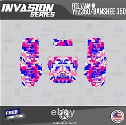 Graphics Kit for YAMAHA Banshee 350 Graphics Kit 16 MIL Invasion Series- Pink