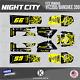 Graphics Kit For Yamaha Banshee 350 Graphics Kit 16 Mil Night-city-yellow