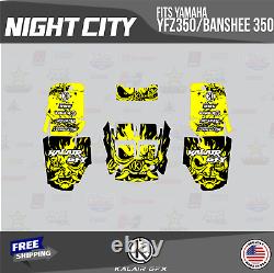Graphics Kit for YAMAHA Banshee 350 Graphics Kit 16 MIL NIGHT-CITY-Yellow