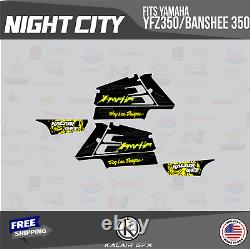 Graphics Kit for YAMAHA Banshee 350 Graphics Kit 16 MIL NIGHT-CITY-Yellow