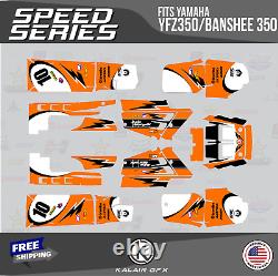 Graphics Kit for YAMAHA Banshee 350 Graphics Kit 16 MIL Speed Orange