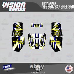 Graphics Kit for YAMAHA Banshee 350 Graphics Kit 16 MIL VISION-Yellow