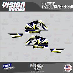 Graphics Kit for YAMAHA Banshee 350 Graphics Kit 16 MIL VISION-Yellow