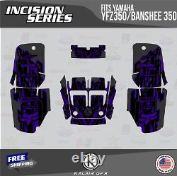 Graphics Kit for Yamaha YFZ350 Banshee 350-16 MIL Incision Purple