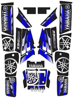 Graphics for Yamaha Banshee Blue Black Retro Decals Stickers