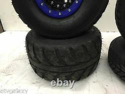 Hiper CF1 Beadlock Wheels Speedracer Street Tires Front/Rear Kit Yamaha Banshee