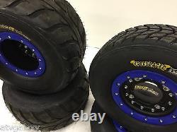 Hiper CF1 Beadlock Wheels Speedracer Street Tires Front/Rear Kit Yamaha Banshee