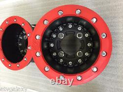 Hiper Cf1 Rear 10 Beadlock Wheels Red Yamaha Yfz450 Banshee Raptor 700 660 250