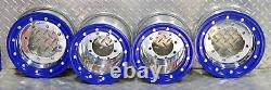 Honda Yamaha Banshee Raptor Yfz Trx Beadlocks Atv Front Rear Polished Blue
