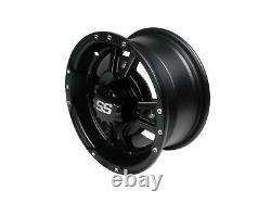 ITP SS112 Front & Rear Wheels Black 10x5 9x8 for Yamaha Banshee 4 Pack