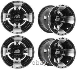 ITP SS112 Rims Wheels Yamaha Banshee 350 Set Front Rear Machined Black 1987-2006