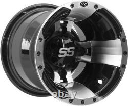 ITP SS112 Rims Wheels Yamaha Banshee 350 Set Front Rear Machined Black 1987-2006