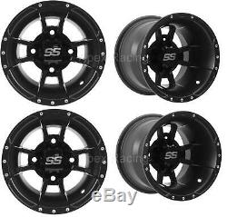 ITP SS112 Rims Yamaha Banshee Warrior Set 4 Front & Rear Black 1987-2006 NEW