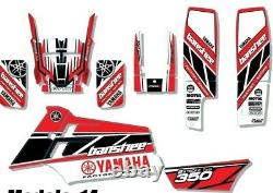Kit Graphics for YAMAHA BANSHEE 350, KIT decals, stickers, GRAPHICS red 1