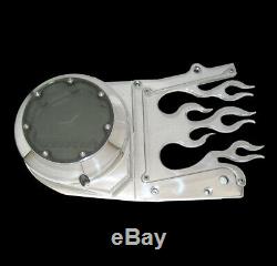 ModQuad Stator Cover Polished with Smoke Lens & Flames Yamaha Banshee