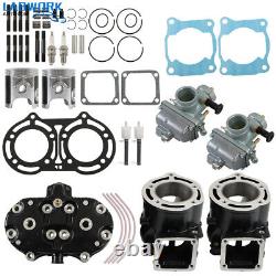 Motor Engine Rebuild Cylinder Head Carburetor Top End Kit For Yamaha Banshee 350