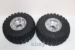 NEW 20x11x9 rear tires + wheels rims Yamaha Banshee Raptor YFZ450 POLISHED