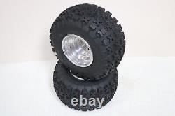 NEW 20x11x9 rear tires + wheels rims Yamaha Banshee Raptor YFZ450 POLISHED