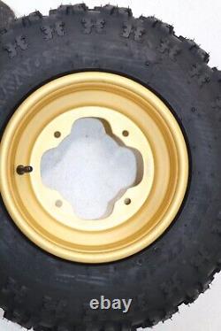 NEW 21x7x10 front tires + wheels rims Yamaha Banshee Raptor YFZ450 GOLD