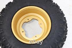 NEW 21x7x10 front tires + wheels rims Yamaha Banshee Raptor YFZ450 GOLD