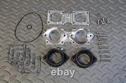 NEW Banshee BILLET intakes manifold + boots 44 46 48mm intake 1987-06 crossover