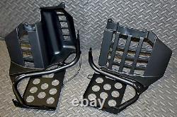 NEW Black Heel Guards footrest Yamaha Banshee left + right nerf bars plastics