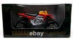 New 1/12 Scale Red NewRay Yamaha YF 350Z Banshee ATV Four Wheeler Die Cast Toy