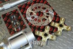 New +2 Banshee Rear Setup Axle Carrier Rotor + Hubs + Sprocket 41 Tooth CHROME