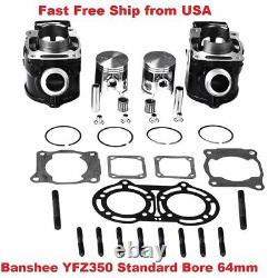 New Yamaha Banshee Yfz350 Standard Std Bore Cylinder Piston Gaske Kit 1987-2006