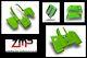 New Yamaha Banshee Yfz 350 Green Complete Plastic Set Fender Kit Front And Rear