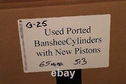 Ported OEM 65.00mm Banshee Cylinders NEW 513 Wiseco Pistons + Gaskets G-25