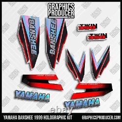 RED 1999 Yamaha Banshee 350 Full Graphic Decal Kit Holographic New Kit NEW
