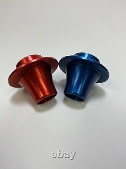 RED/BLUE/GOLD Billet Aluminum CNC Yamaha Banshee Toomey Exhaust Tips 350 T5 T6