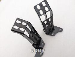 (Raw Set) Yamaha Banshee 350 Extended Wider widened Foot Pegs with kick up
