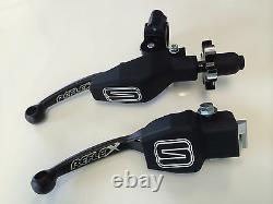 Reflex SHORTY Black Brake & Pro Clutch Levers Yamaha Raptor 660 Banshee 350 All