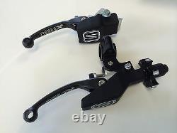 Reflex SHORTY Black Brake & Pro Clutch Levers Yamaha Raptor 660 Banshee 350 All