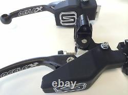 Reflex SHORTY Black Brake & Pro Clutch Levers Yamaha Raptor 660 Banshee 350 All